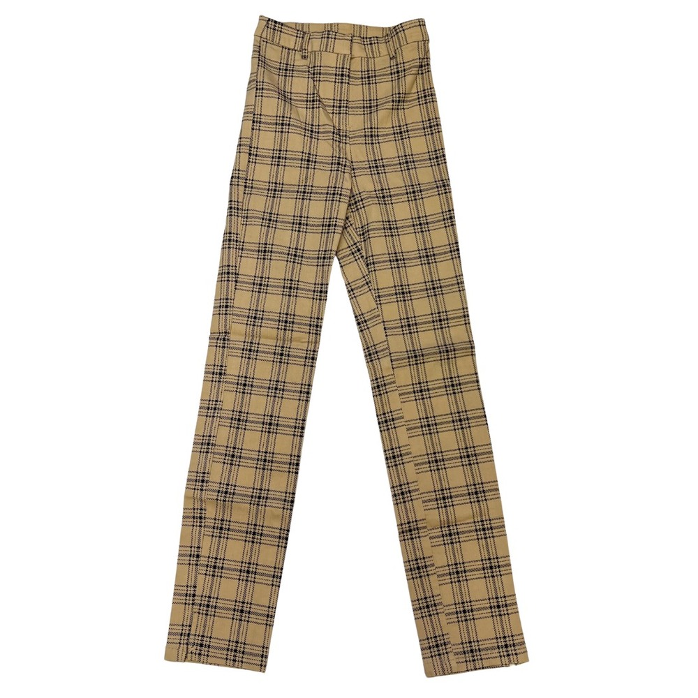 Divided H&M Women's Mid‎ Rise Skinny Beige & Black Plaid Ankle Pants Size 2